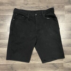 Levi's 569 Shorts Size 38 Black Dark Wash Denim Jean Jorts